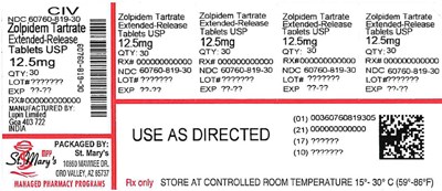 819- (Zolpidem 60760 819 30)